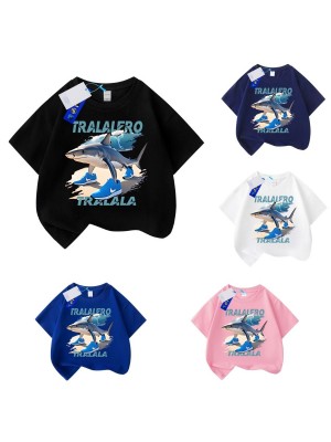 Maglia Brainrot T-shirt Manica Corta Cotone Tralalero Tralala Meme BRAINROT02